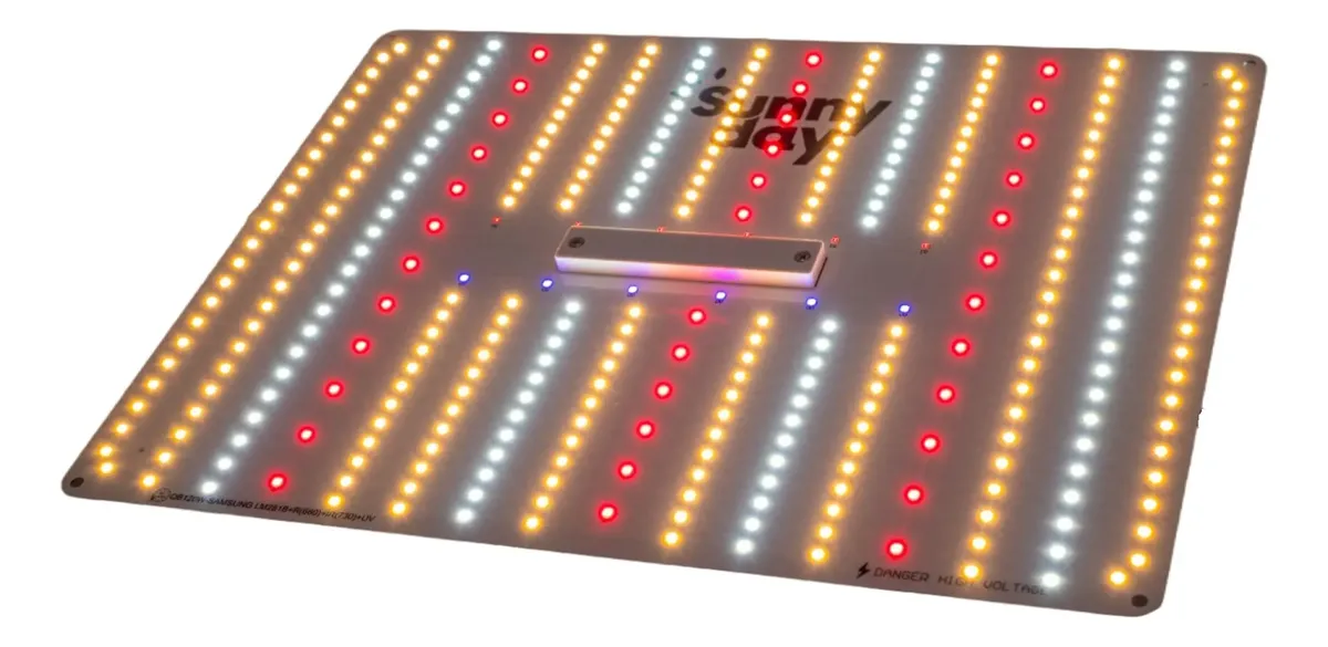 Painel LED Grow Quantum Samsung LM281B 120W Dimmer Sunny Day